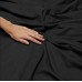 Черное постельное белье из сатина, артикул LS-32