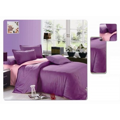 Фиолетовое с розовым постельное белье из софткоттона, артикул MO-02