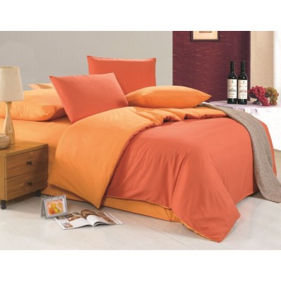Персиковый с оранжевым постельное белье из софткоттона, артикул MO-21